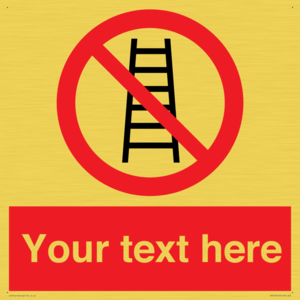 Custom No Ladders Sign